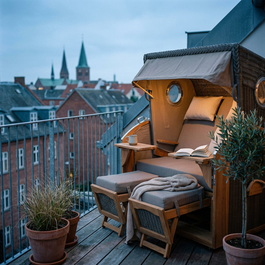 Strandkorb Schillig XL Bullauge Teak PE Grey Dessin 534 - Bild 3