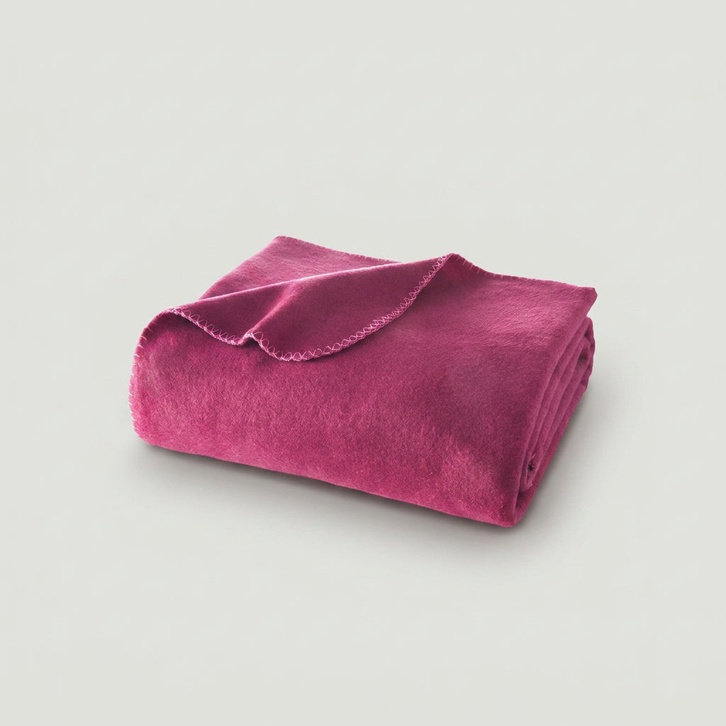 Kuscheldecke 150 x 200 cm in warmem Beerenrot aus weichem Fleece