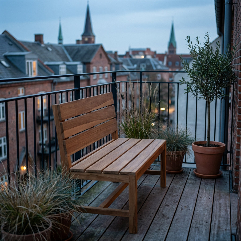 Gartenbank Lewes Teak 100 cm ohne Armlehnen - Bild 3