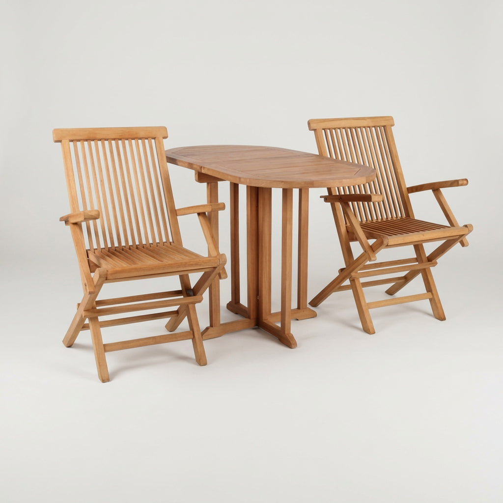 Gartenmöbelset Teak Sessel Andover & Tisch Balcony - Bild 1