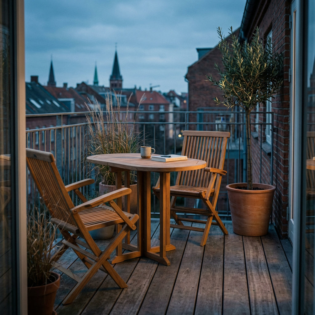 Gartenmöbelset Teak Sessel Andover & Tisch Balcony - Bild 3