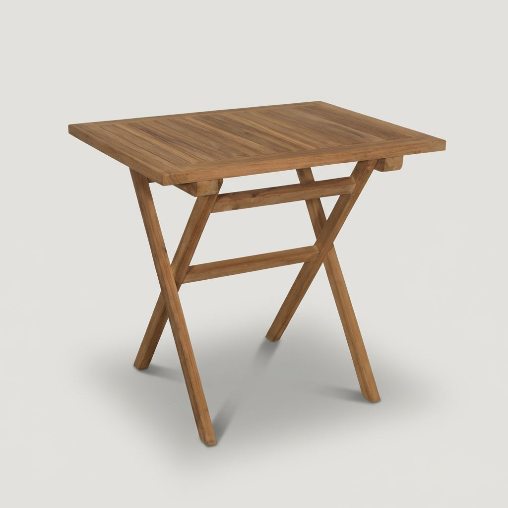 Klapptisch Woodie aus massivem Teakholz eckig