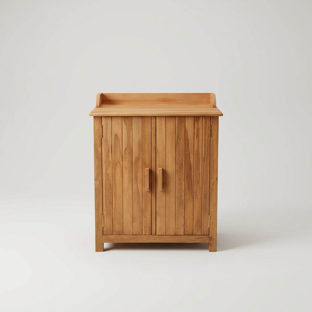 Gartenschrank Batley Teak mit Arbeitsfläche - Bild 2