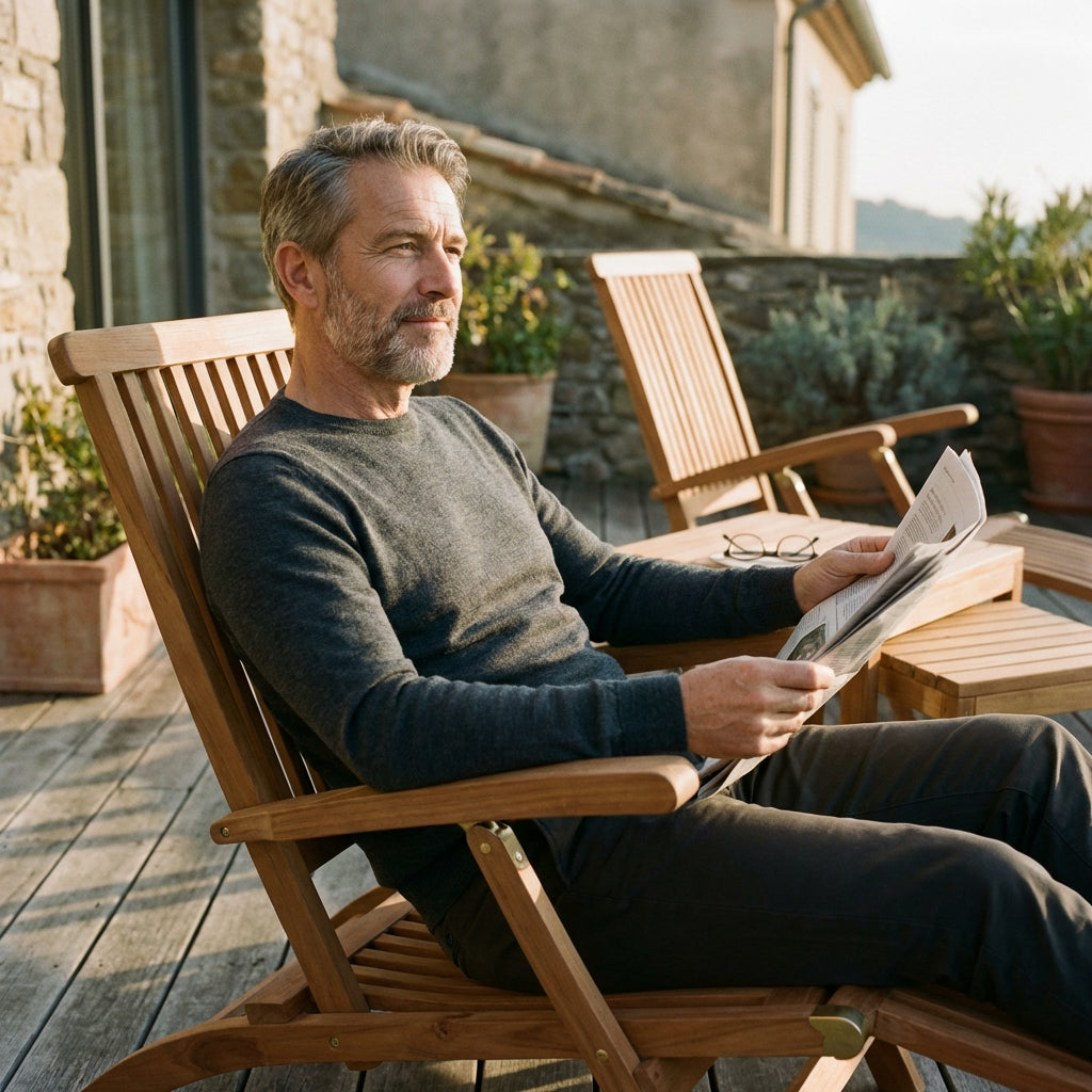 Gartenmöbelset Teak Deckchair Yacht & Tische Verwood 2er Set - Bild 6