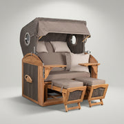 Strandkorb Schillig XL Bullauge Teak PE Grey Dessin 534 - Bild 1