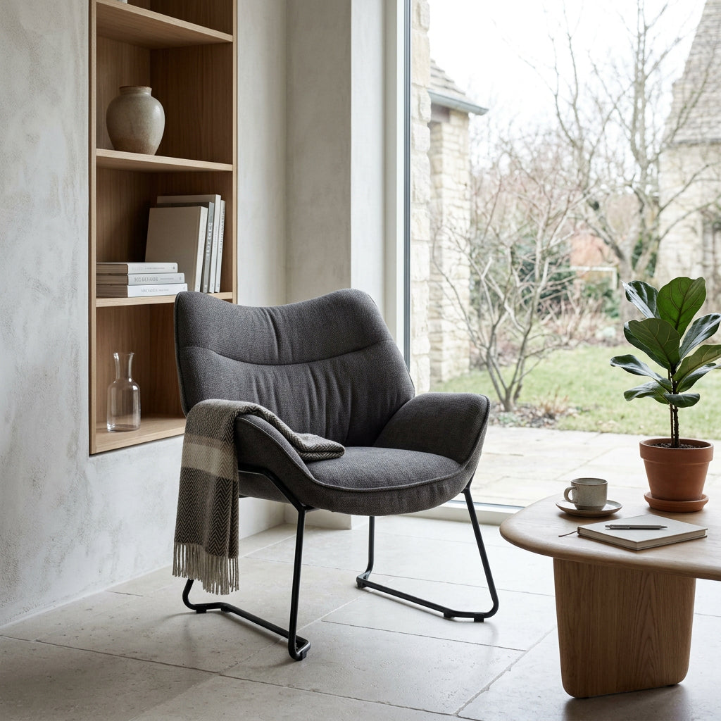 Loungesessel Aliano Dunkelgrau