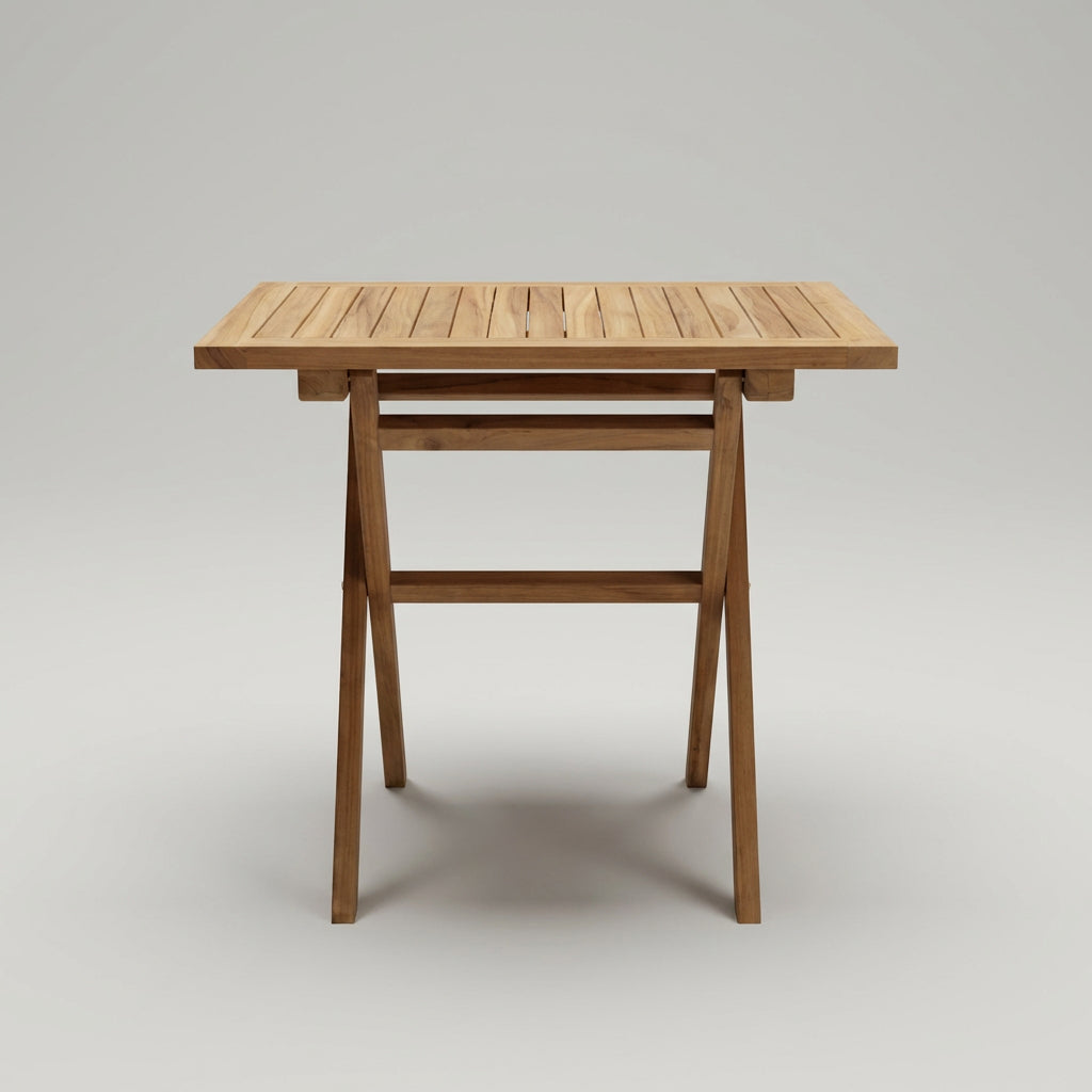 Klapptisch Woodie aus massivem Teakholz eckig