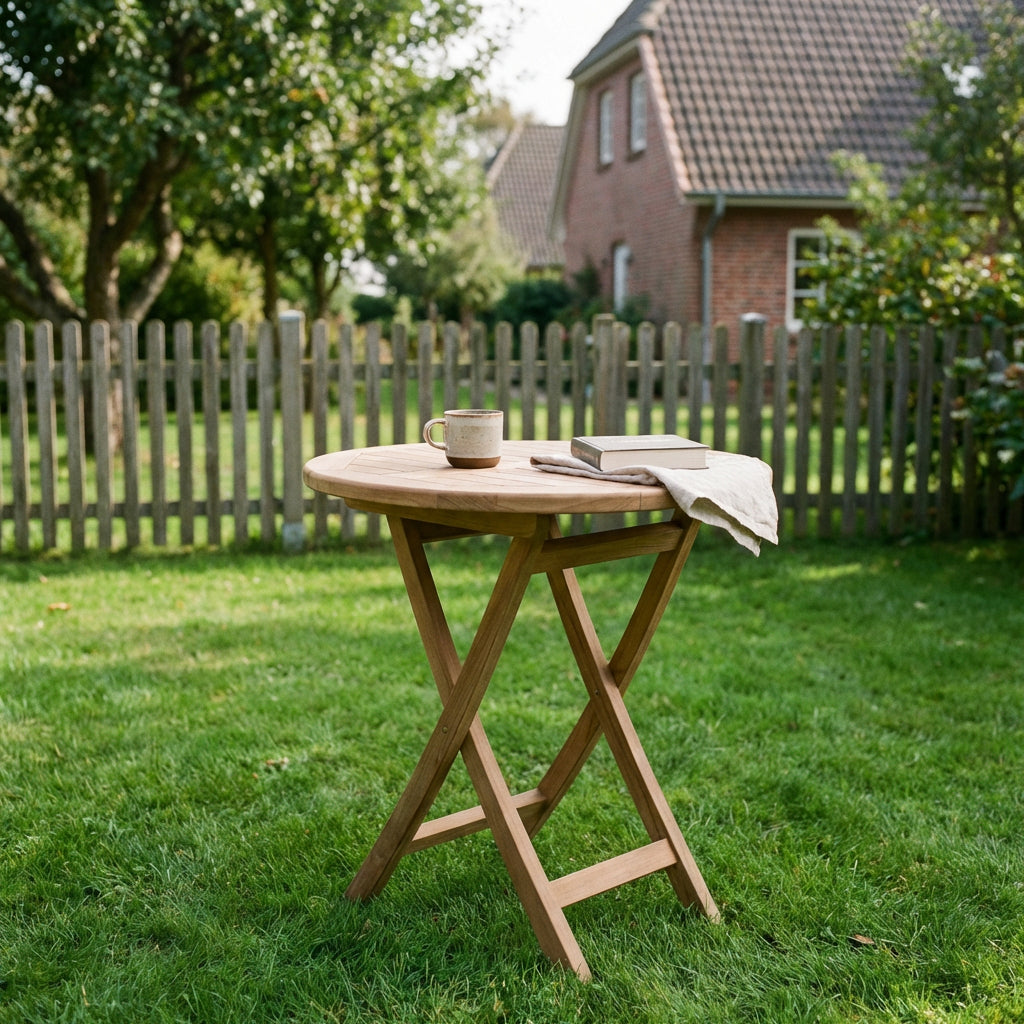 Klapptisch Sutton Teak Rund 70 cm - Bild 4