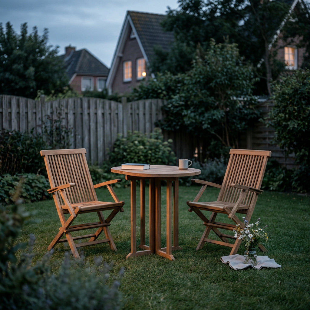 Gartenmöbelset Teak Sessel Andover & Tisch Balcony - Bild 5