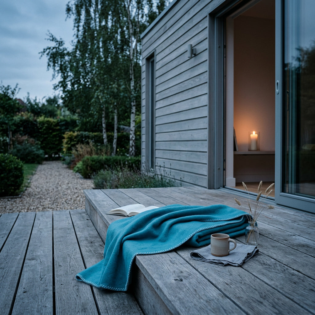 Kuscheldecke 150 x 200 cm in Petrol aus weichem Fleece