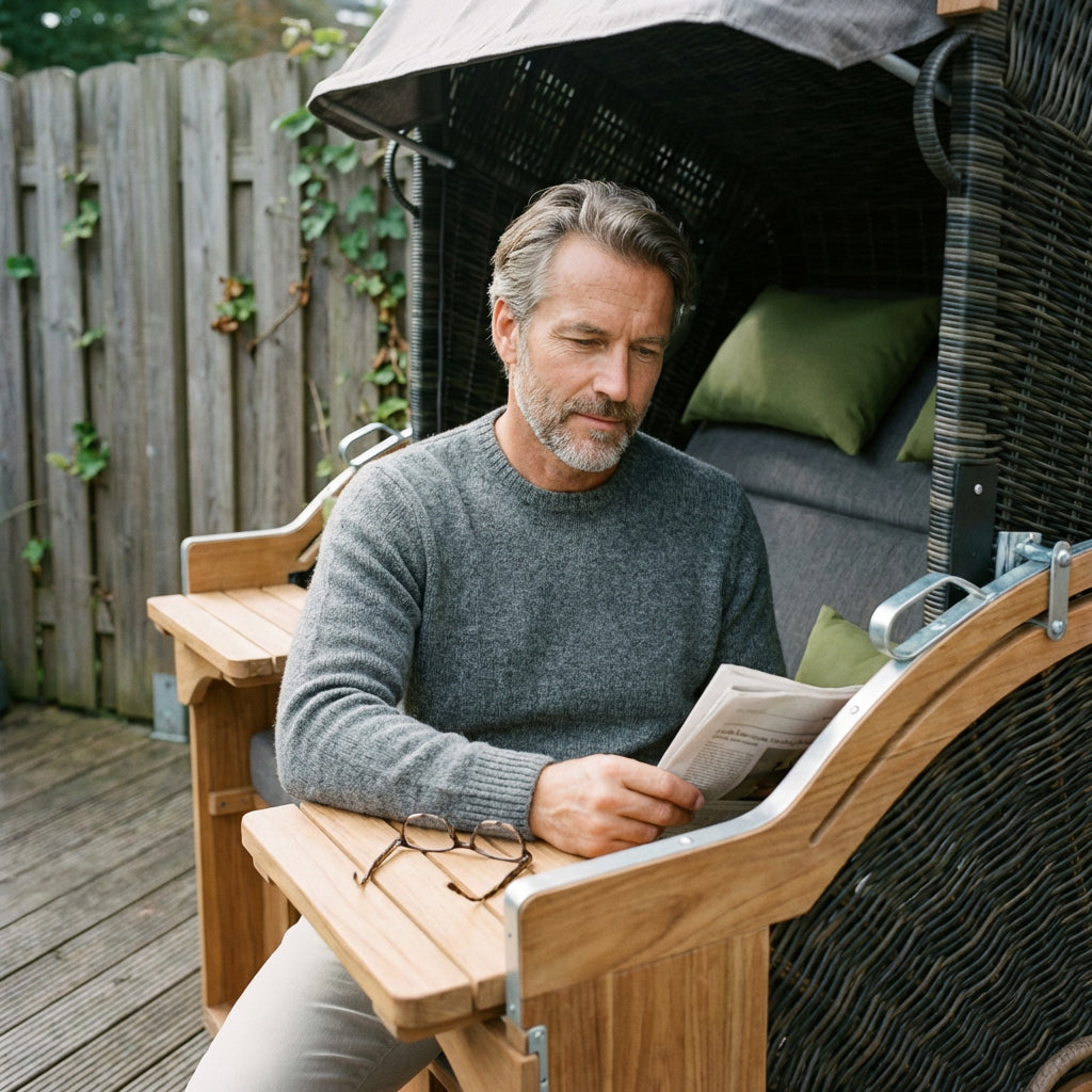 deVries PURE® Seaside XL PE stone grey Des. 490 - Bild 6