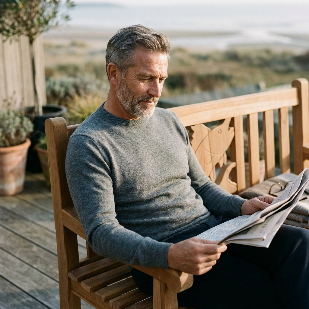 Gartenbank Fisch Teak 120 cm - Bild 6