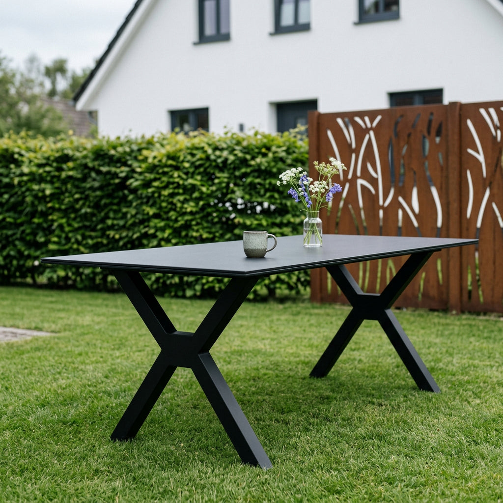 Gartentisch Granada Eckig anthrazit 180 cm
