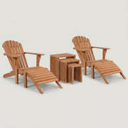 Gartenmöbelset Teak Deckchair Montreal & Beistelltisch 3er Set - Bild 1