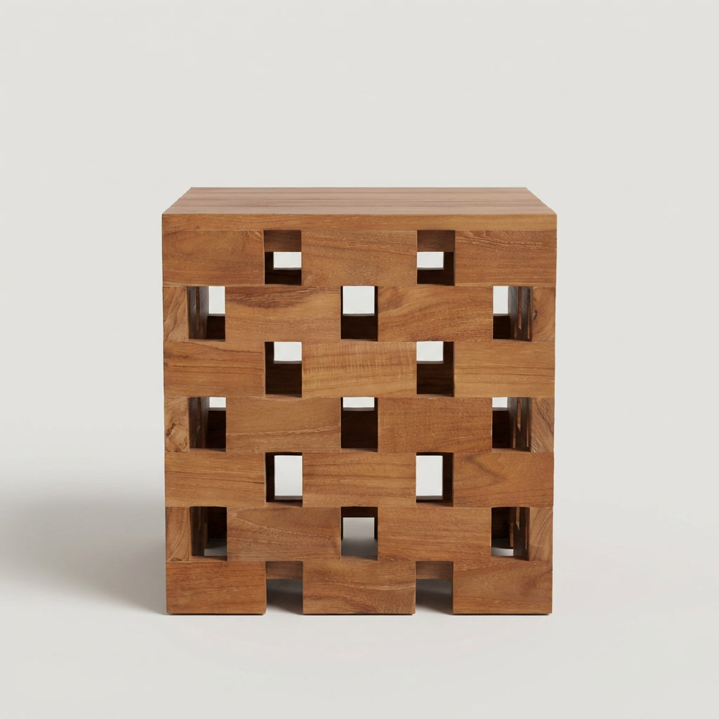 Woodie Beistelltisch/Hocker Chessboard - Bild 2