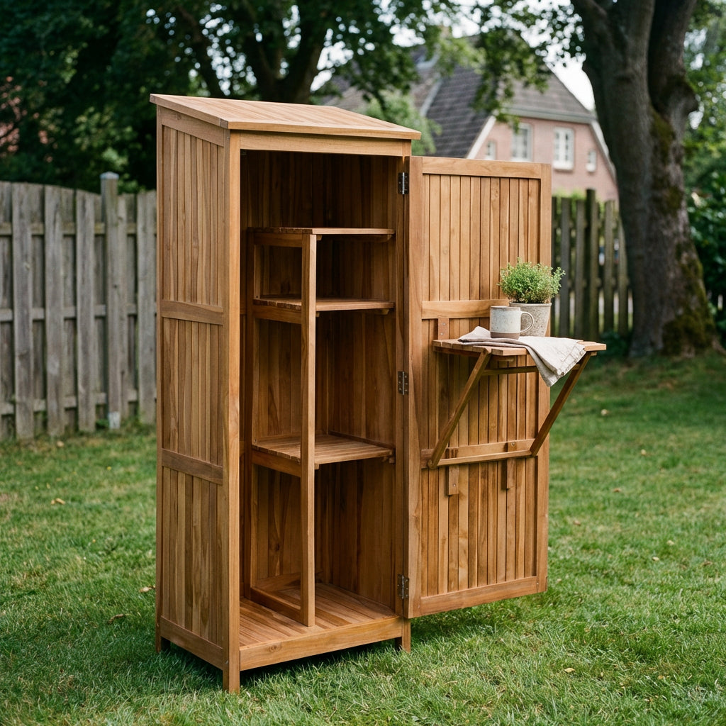 Gartenschrank Swansea Teak 192 x 86 x 56 cm - Bild 4