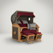 Strandkorb Schillig XL Bullauge Teak PE Grey Dessin 594 - Bild 1