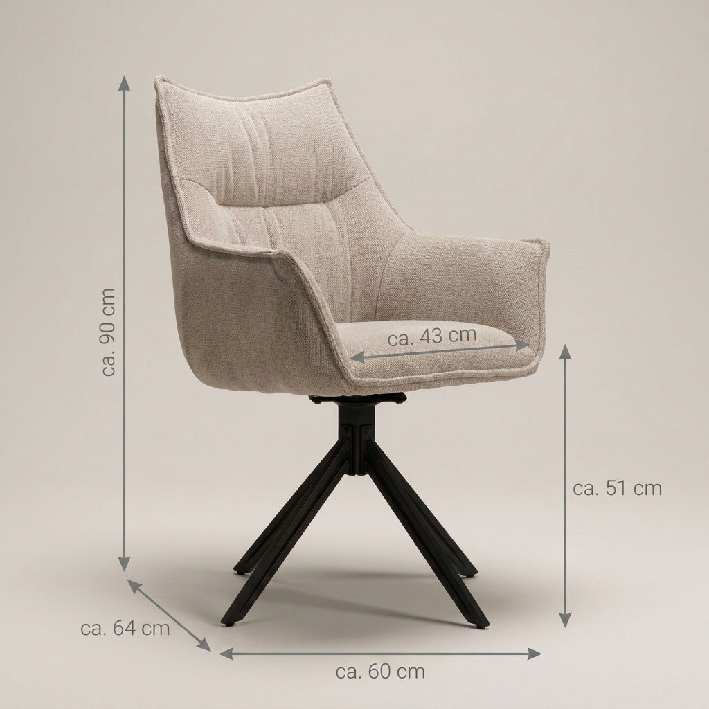 Drehstuhl Ginosa Beige