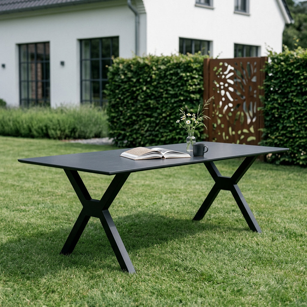 Gartentisch Granada Eckig anthrazit 200 cm