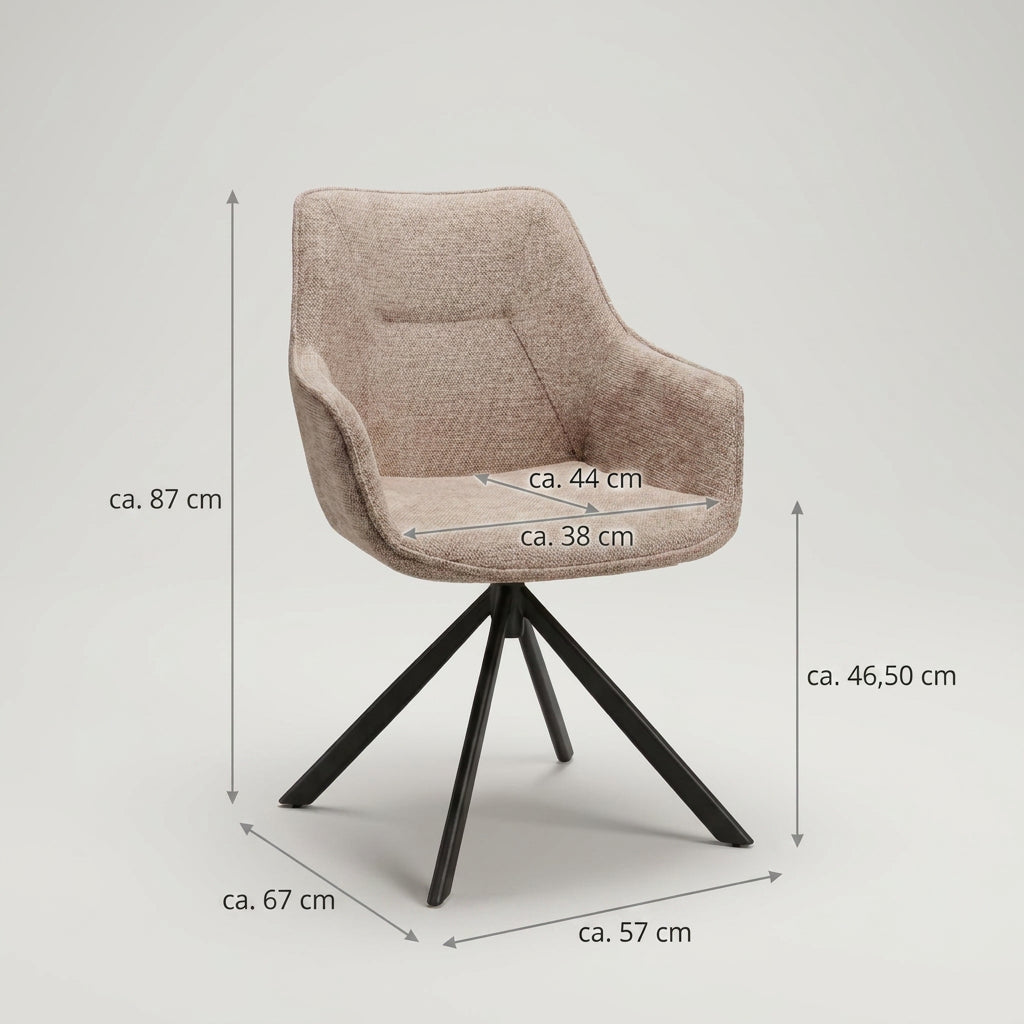 Esszimmerstuhl San Carlo Beige