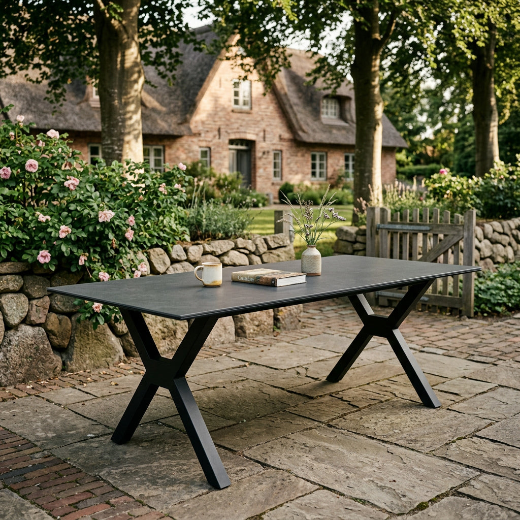 Gartentisch Granada Eckig anthrazit 200 cm
