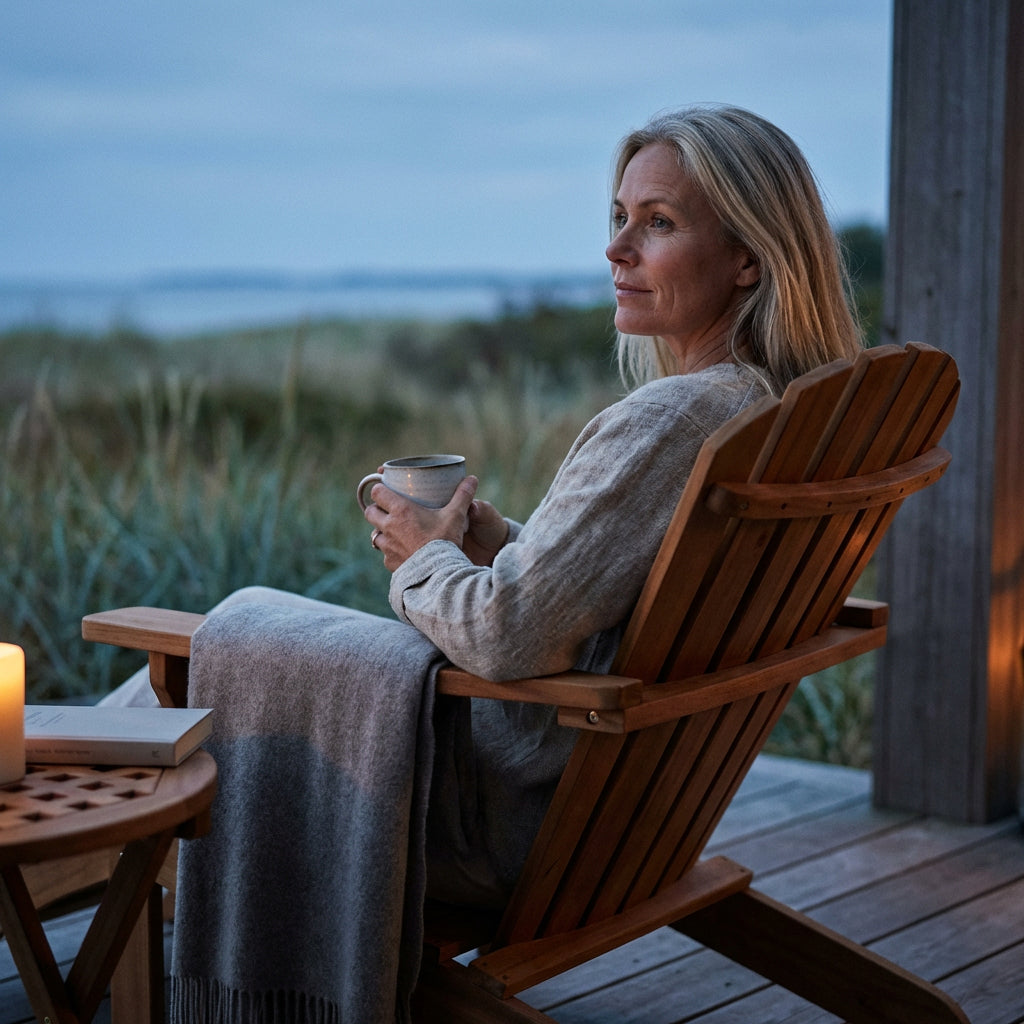 Gartenmöbelset Montreal & Dorset aus massivem Teakholz mit Adirondack-Sesseln