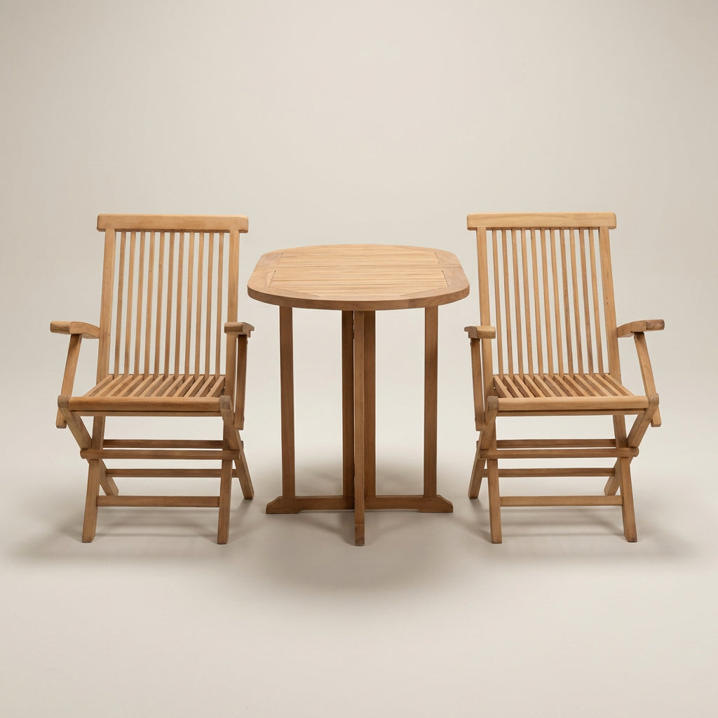 Gartenmöbelset Teak Sessel Andover & Tisch Balcony - Bild 2