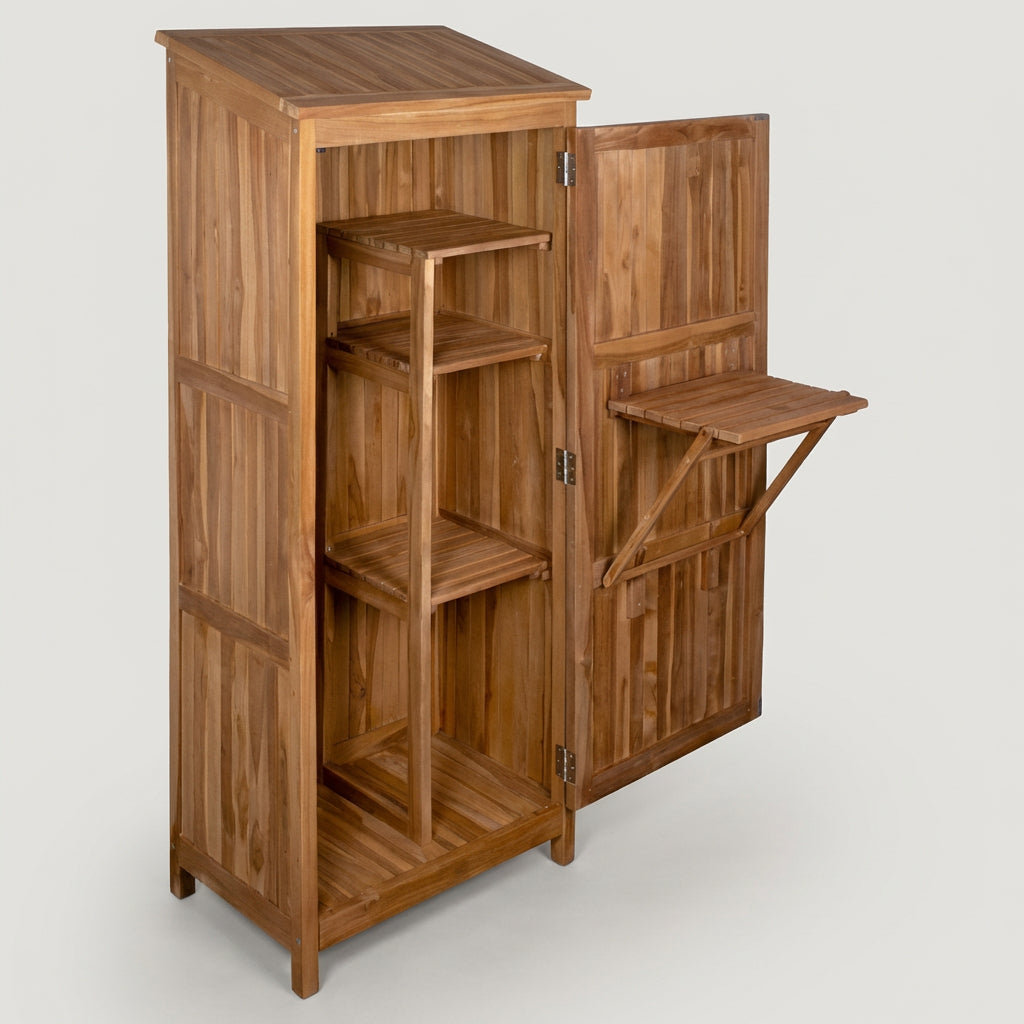 Gartenschrank Swansea Teak 192 x 86 x 56 cm - Bild 1