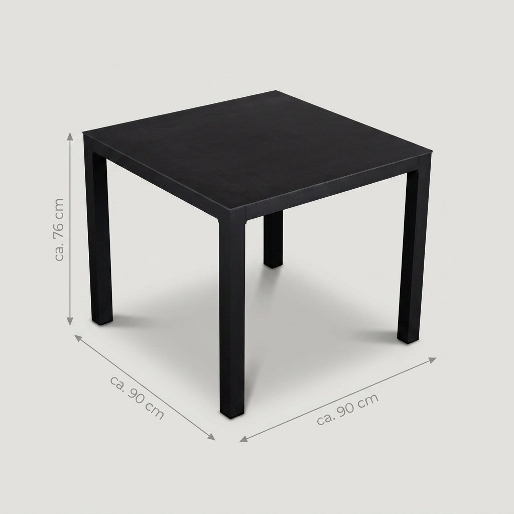 Gartentisch Tarifa Eckig anthrazit 90 cm