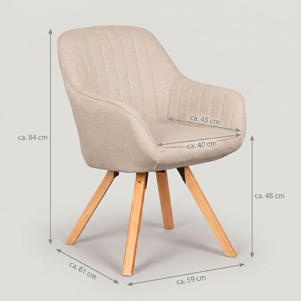 Esszimmerstuhl Matera Beige