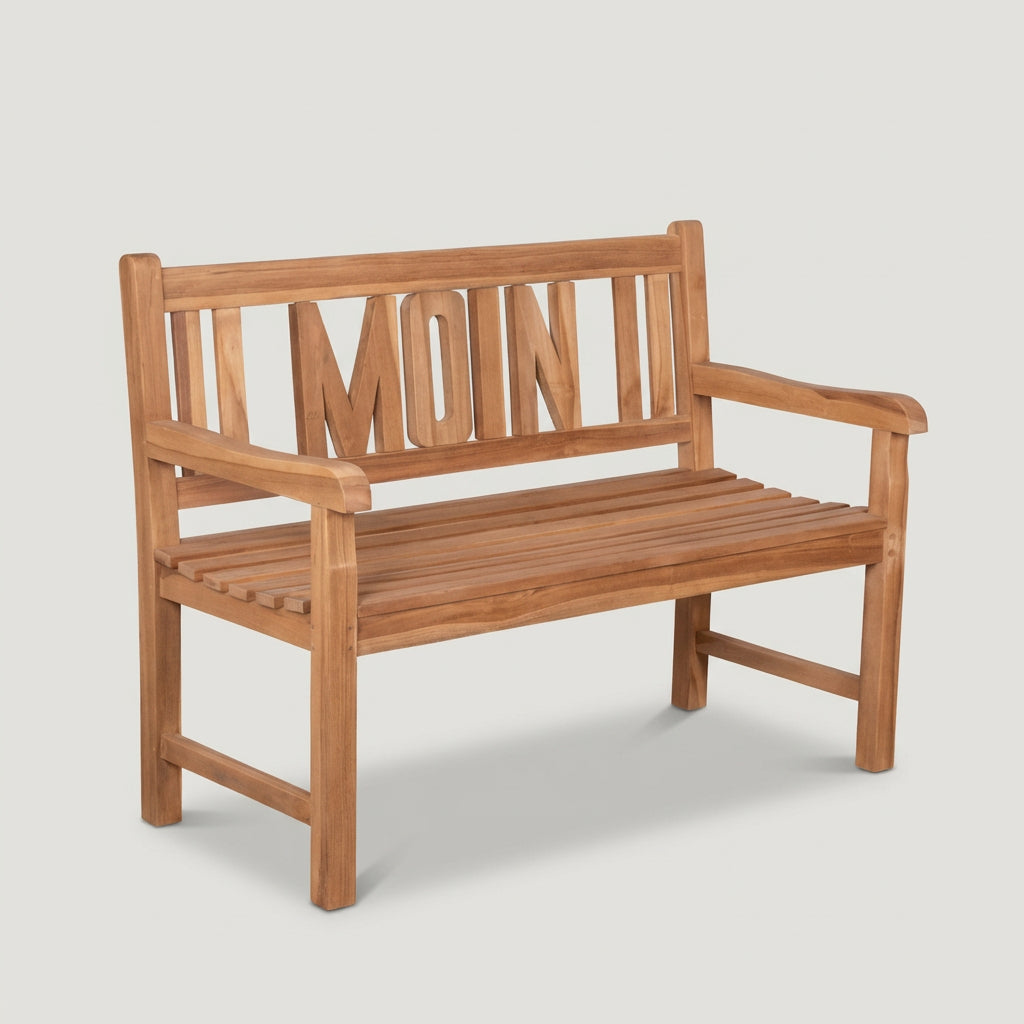 Gartenbank Moin Teak 120 cm - Bild 1