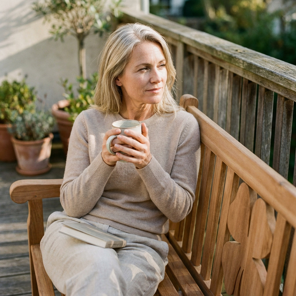 Gartenbank Kleeblatt Teak 120 cm - Bild 4