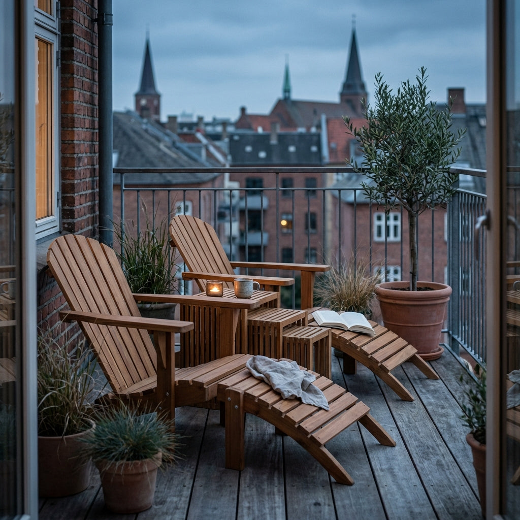 Gartenmöbelset Teak Deckchair Montreal & Beistelltisch 3er Set - Bild 3