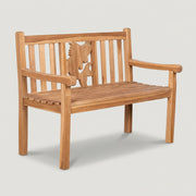 Gartenbank Fisch Teak 120 cm - Bild 1