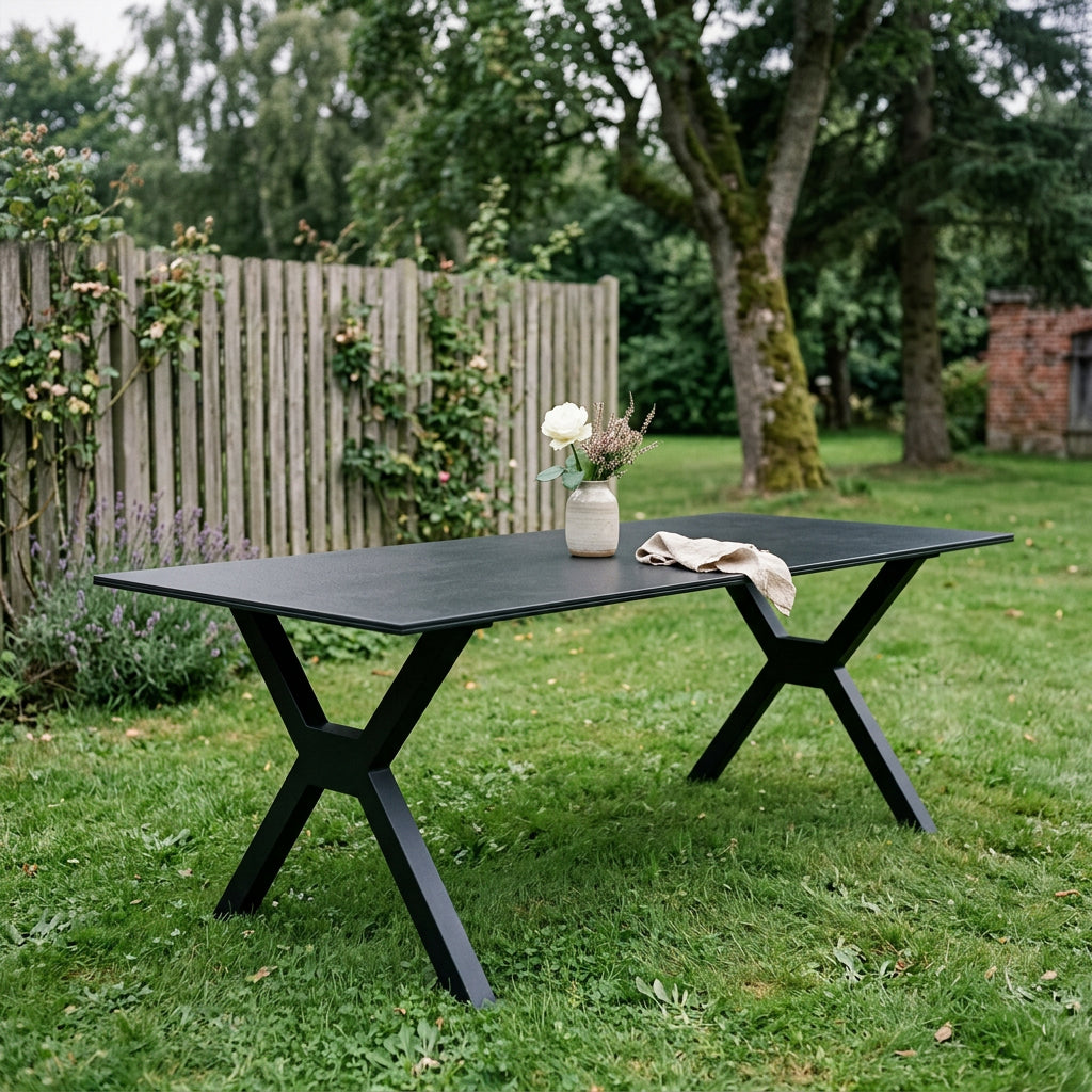 Gartentisch Granada Eckig anthrazit 180 cm