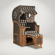 Strandkorb Düne Single Bullauge Teak PE Grey Dessin 505 - Bild 1