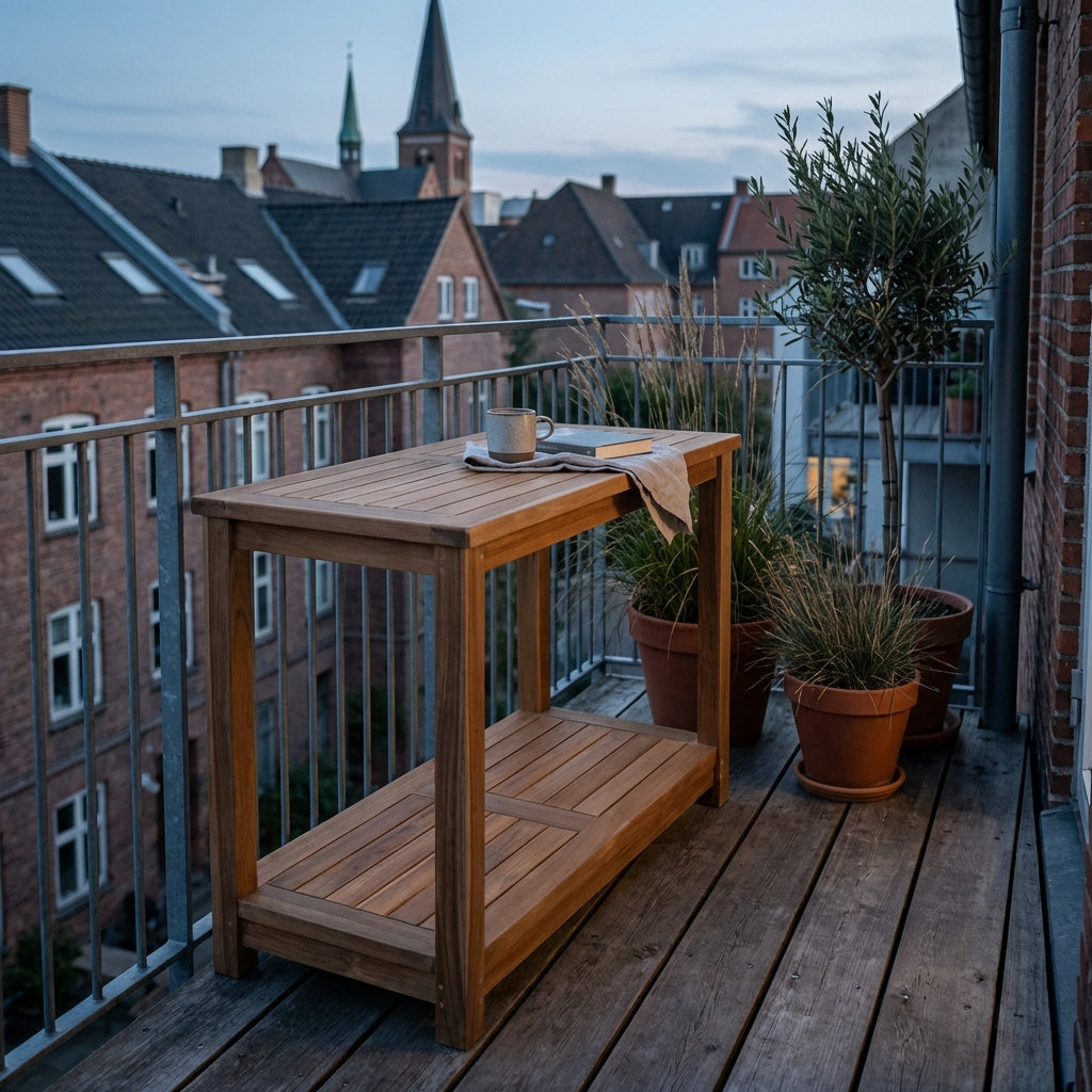 Pflanztisch Salford Teak mit Ablage - Bild 3