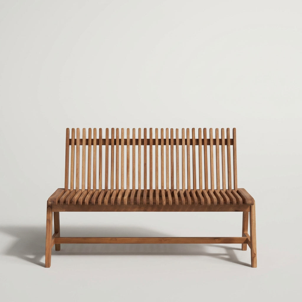 Gartenbank Leeds 130 cm aus massivem Teakholz mit Multifunktion