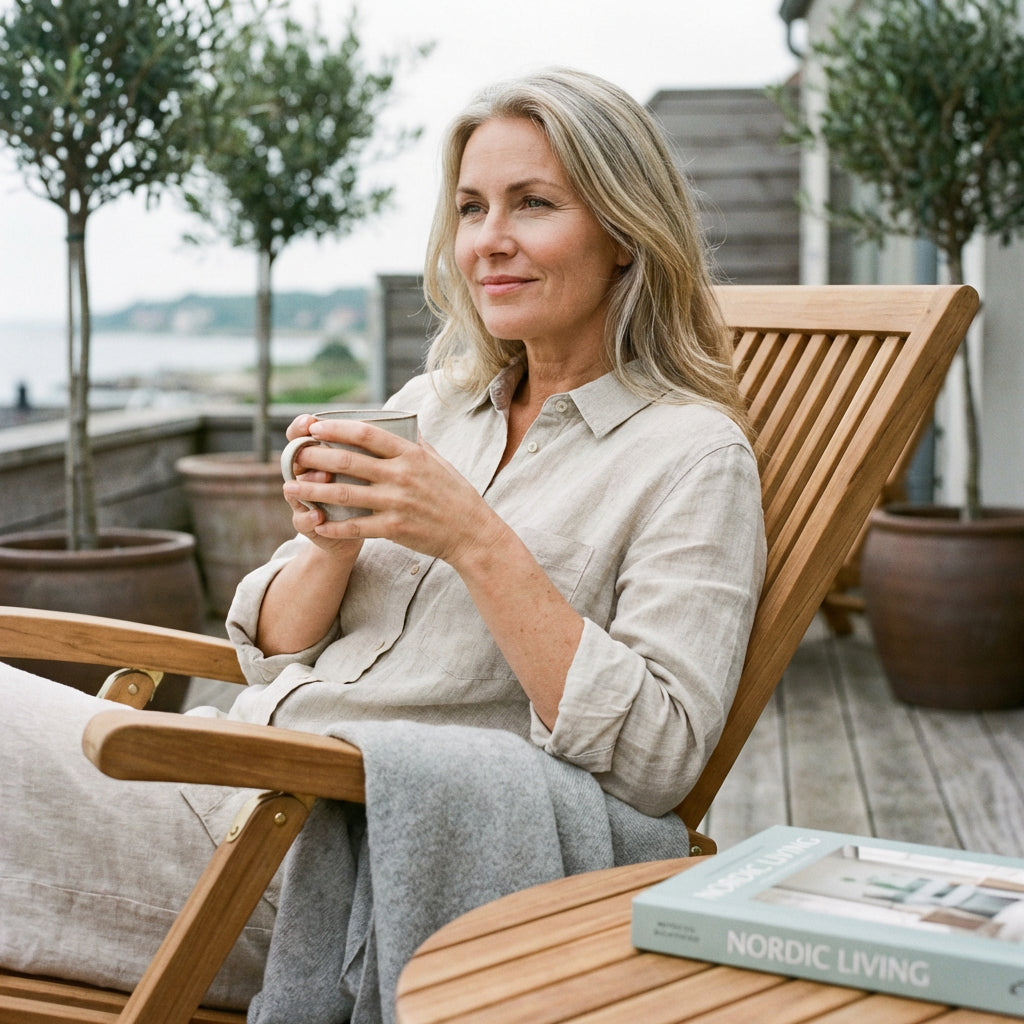 Gartenmöbelset Yacht & Burton aus massivem Teakholz mit Deckchairs und Beistelltisch