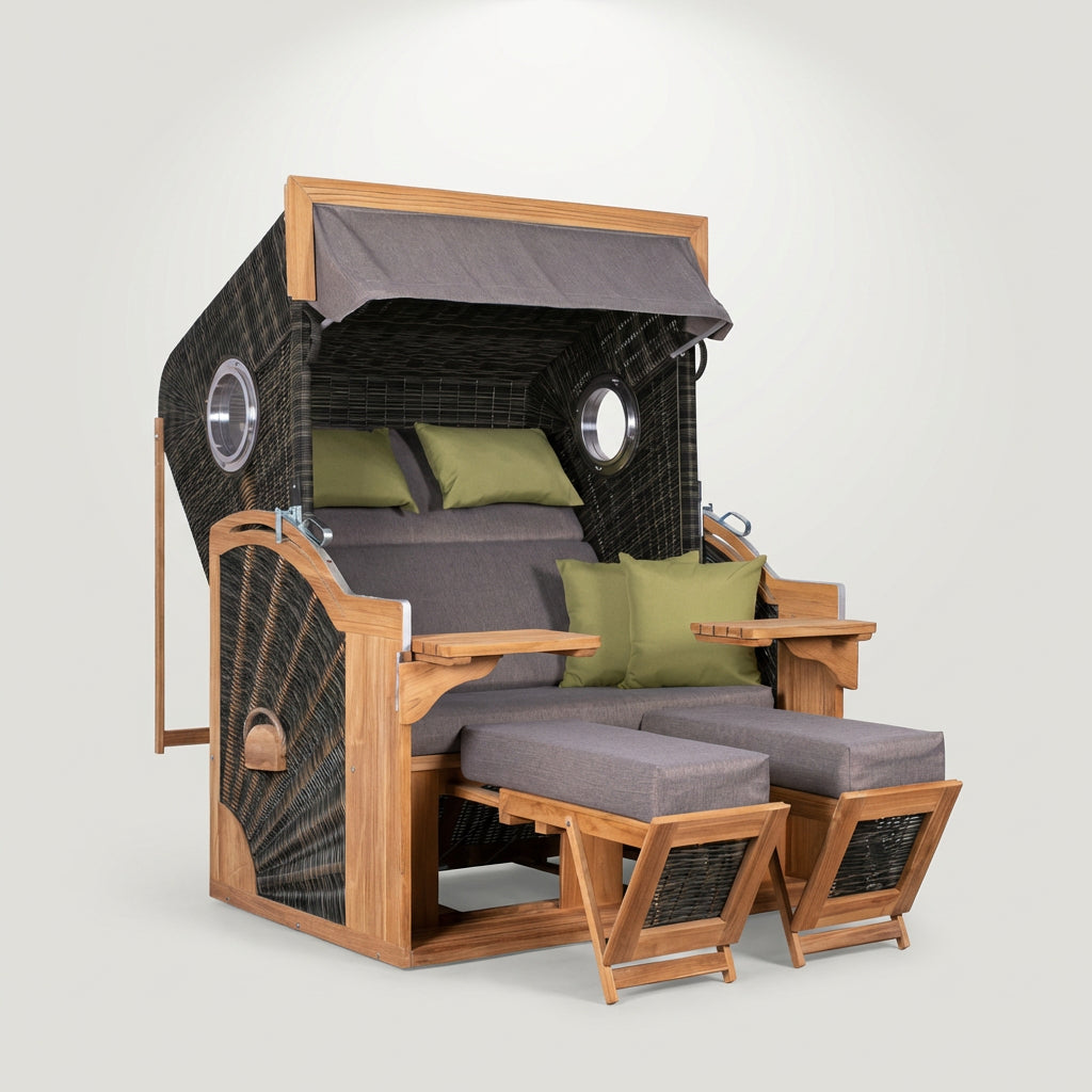 deVries PURE® Seaside XL PE stone grey Des. 490 - Bild 1