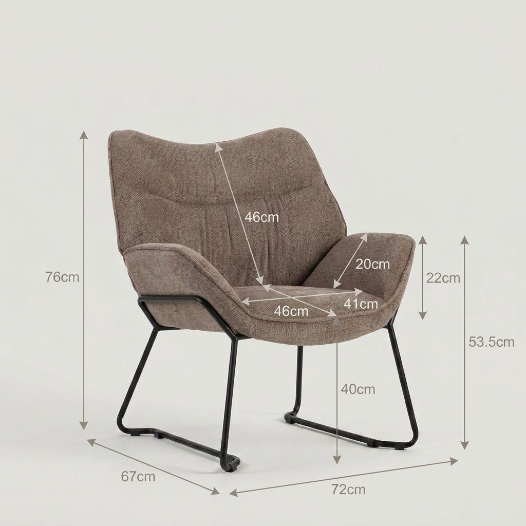 Loungesessel Aliano Braun