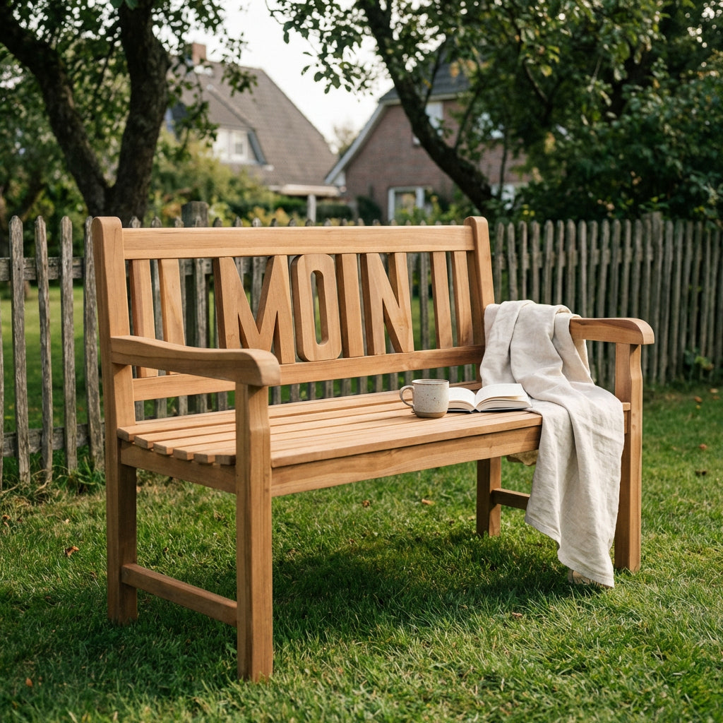 Gartenbank Moin 120 cm aus massivem Teakholz