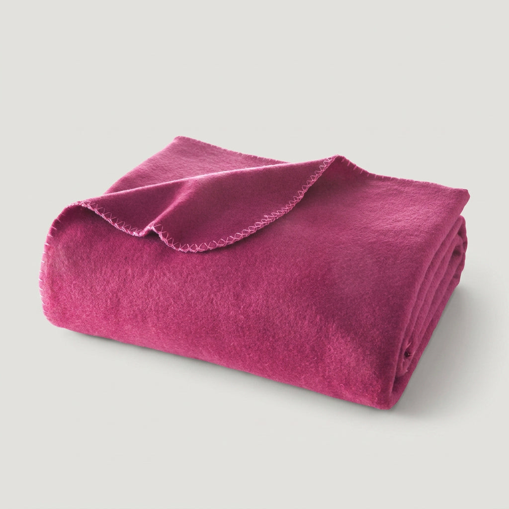 Kuscheldecke 150 x 200 cm in warmem Beerenrot aus weichem Fleece