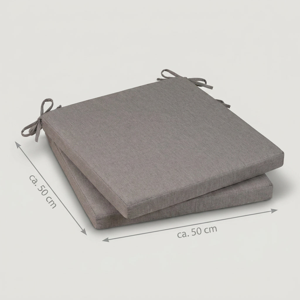 Sitzkissen 2er Set uni grey ca. 50 x 50 cm - Bild 3