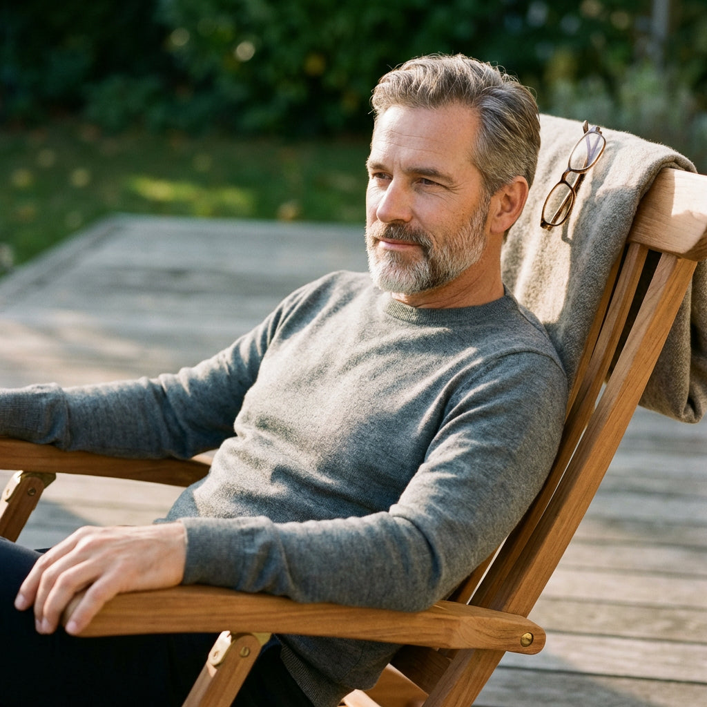 Deckchair Flores aus massivem Teakholz mit Rädern
