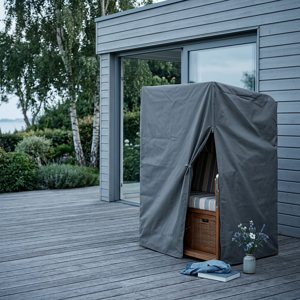 bene protect Strandkorb Schutzhülle Aero Protect Größe M Dunkelgrau - Bild 4